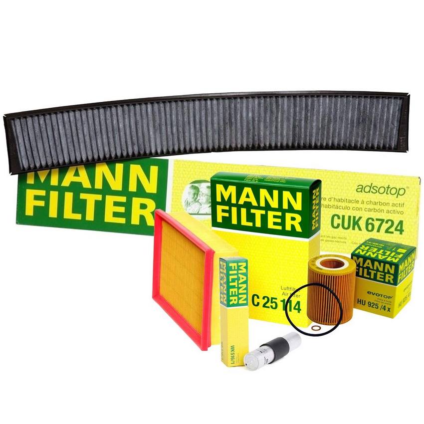 BMW Air / Cabin Air / Fuel / Engine Oil Filter Kit 64319257504 - MANN-FILTER 3739275KIT